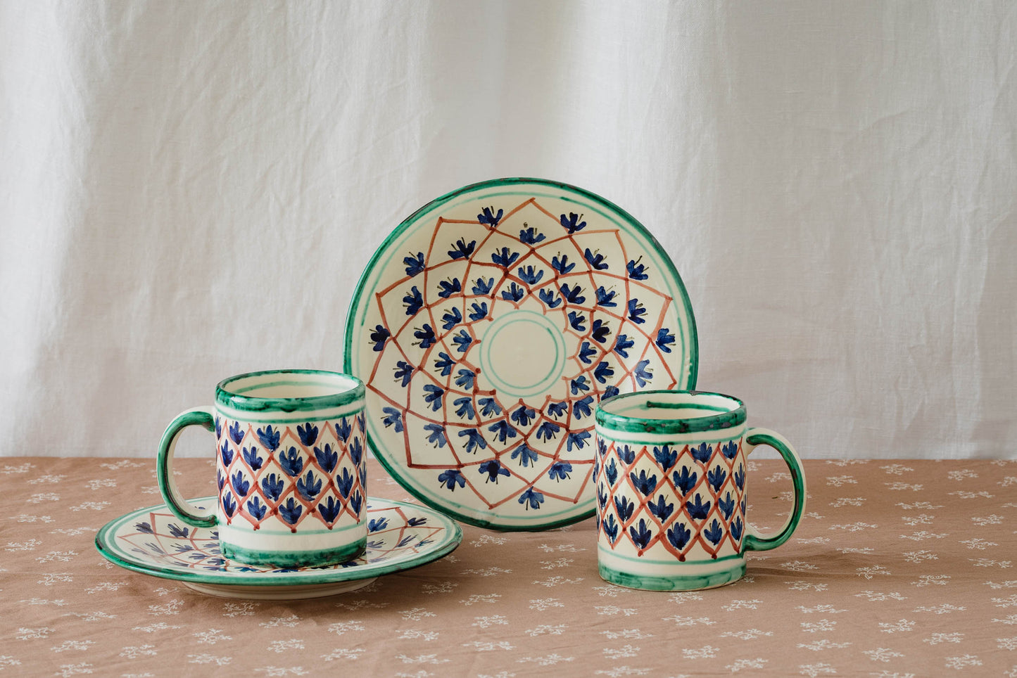 Juego tazas azul Amalfi